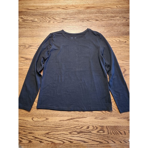Pact Tops - Pact‎ Shirt Womens Size XL Black Long Sleeve Organic Cotton Crewneck